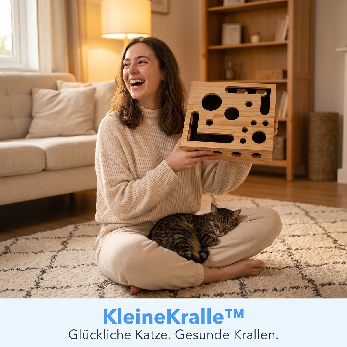 Katzenhalterin mit der KleineKralle™-Box